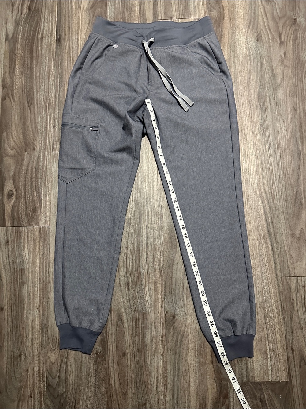 Figs Gray Drawstring Jogger Scrub Pants - Picture 6 of 10